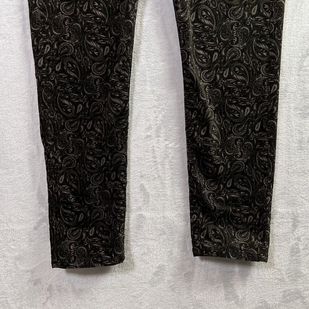 Anthropologie AG The High Rise‎ Stevie Ankle Pants 32R Paisley Print Velvet - Picture 4 of 15